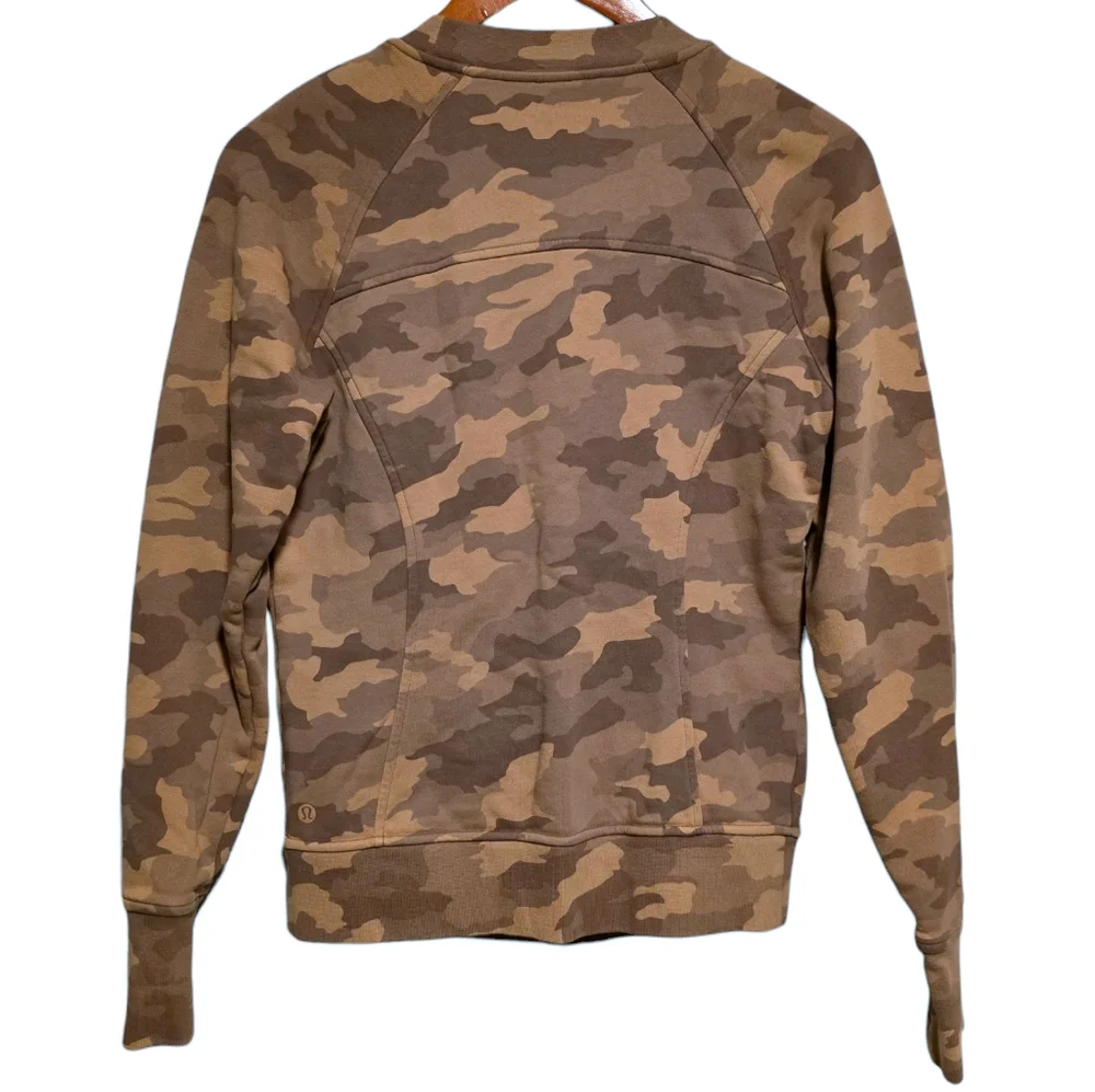 lululemon Scuba Crew Heritage 365 Camo Beige Size 4 - Picture 2 of 5